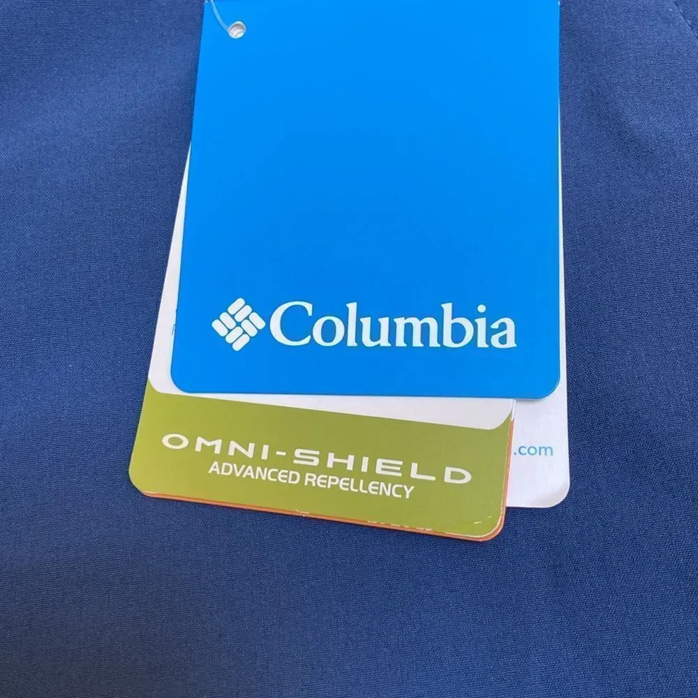 Columbia Navy Shorts with Yellow Detail